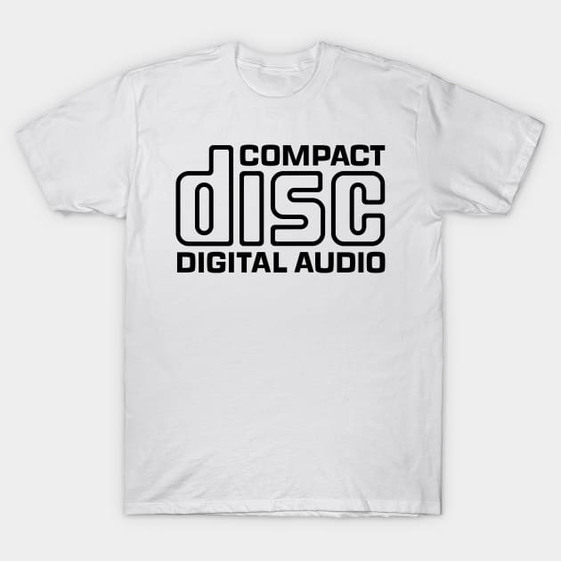 Compact Disc Digital Audio Logo CD Collector Gift Cool Retro Vintage 80s 90s Aesthetic Audiophile Meme T-Shirt by Popular Objects™